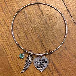 A Piece of My Heart is in Heaven Bangle